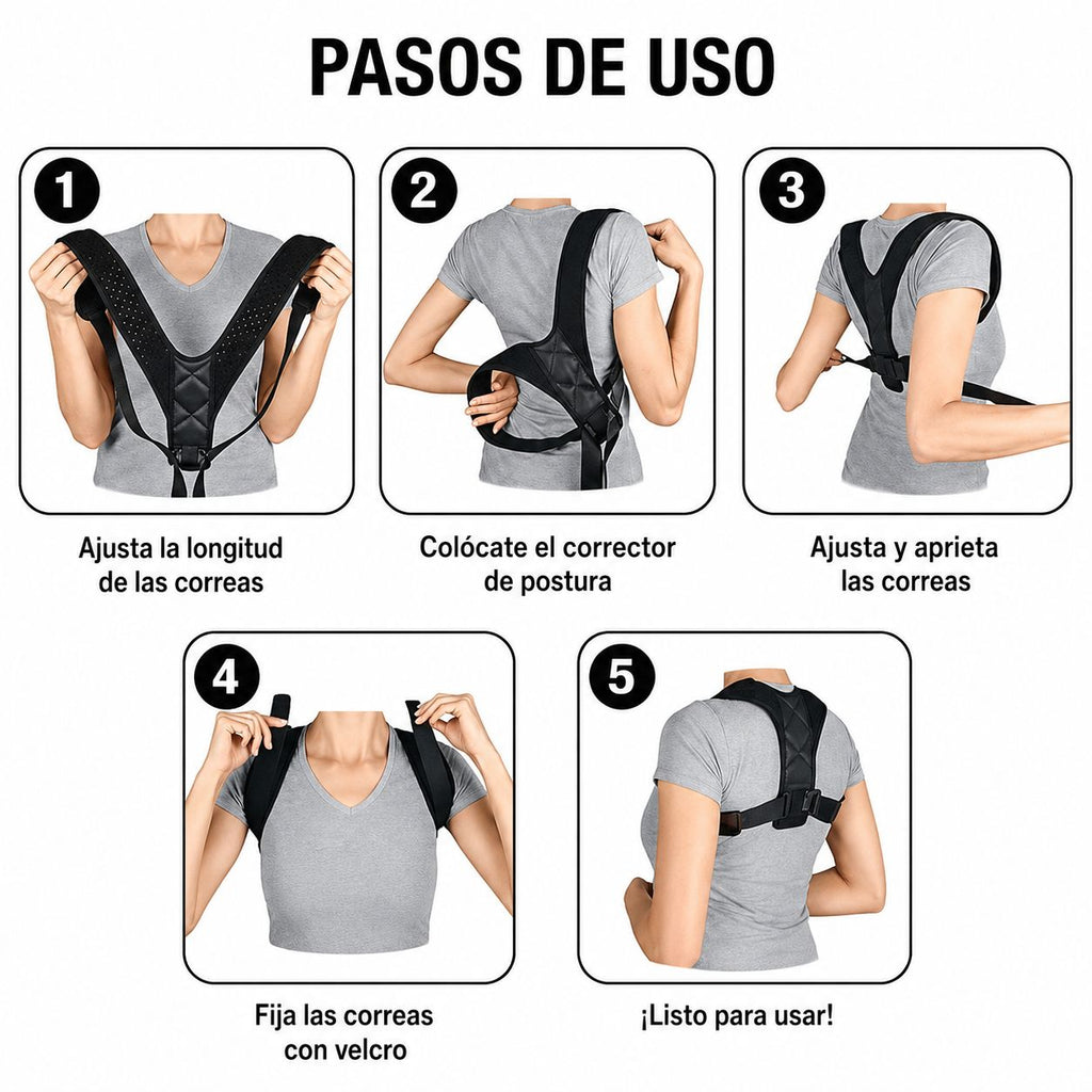 CINTURON CORRECTOR DE POSTURA DE ESPALDA