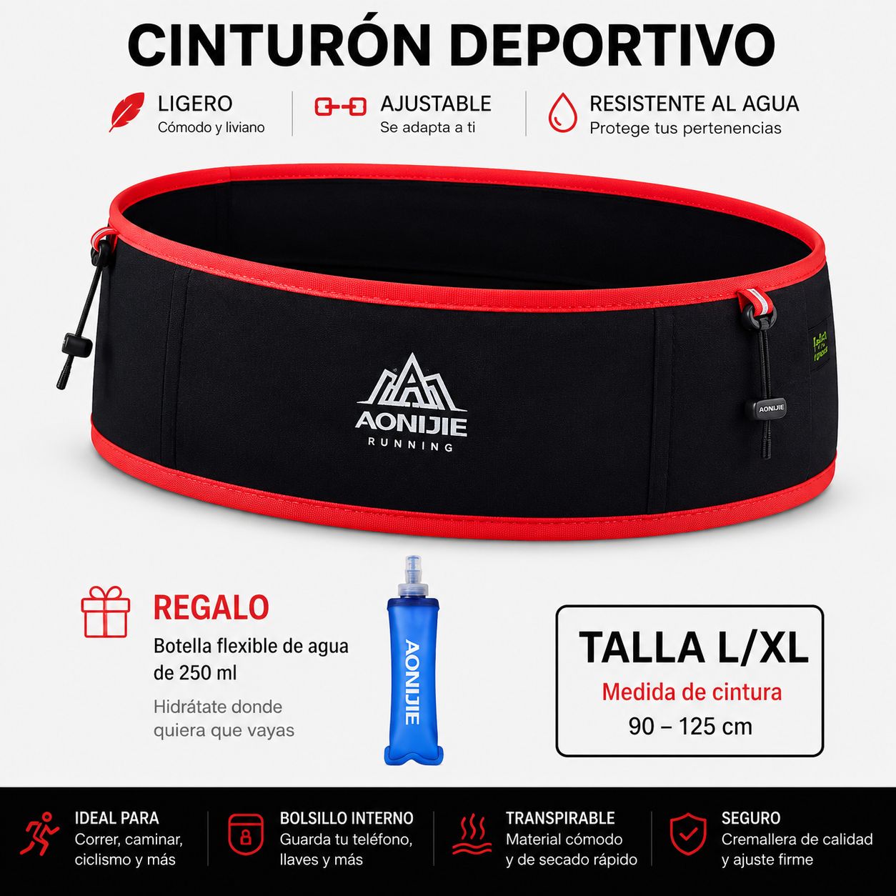 RIÑONERA PARA CORRER | CINTURON INVISIBLE