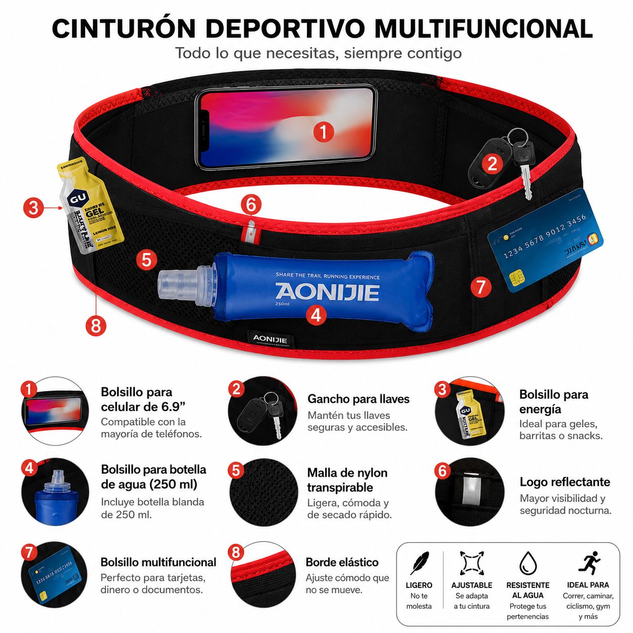 RIÑONERA PARA CORRER | CINTURON INVISIBLE