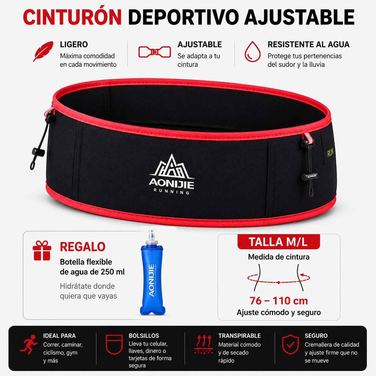 RIÑONERA PARA CORRER | CINTURON INVISIBLE