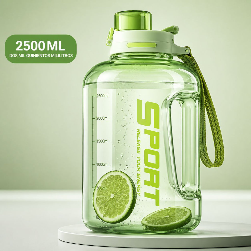 BOTELLA DE AGUA DE GRAN CAPACIDAD CON TAPA DE PAJITA