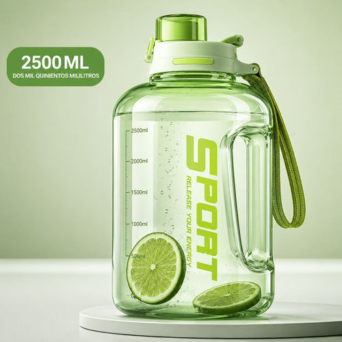 BOTELLA DE AGUA DE GRAN CAPACIDAD CON TAPA DE PAJITA