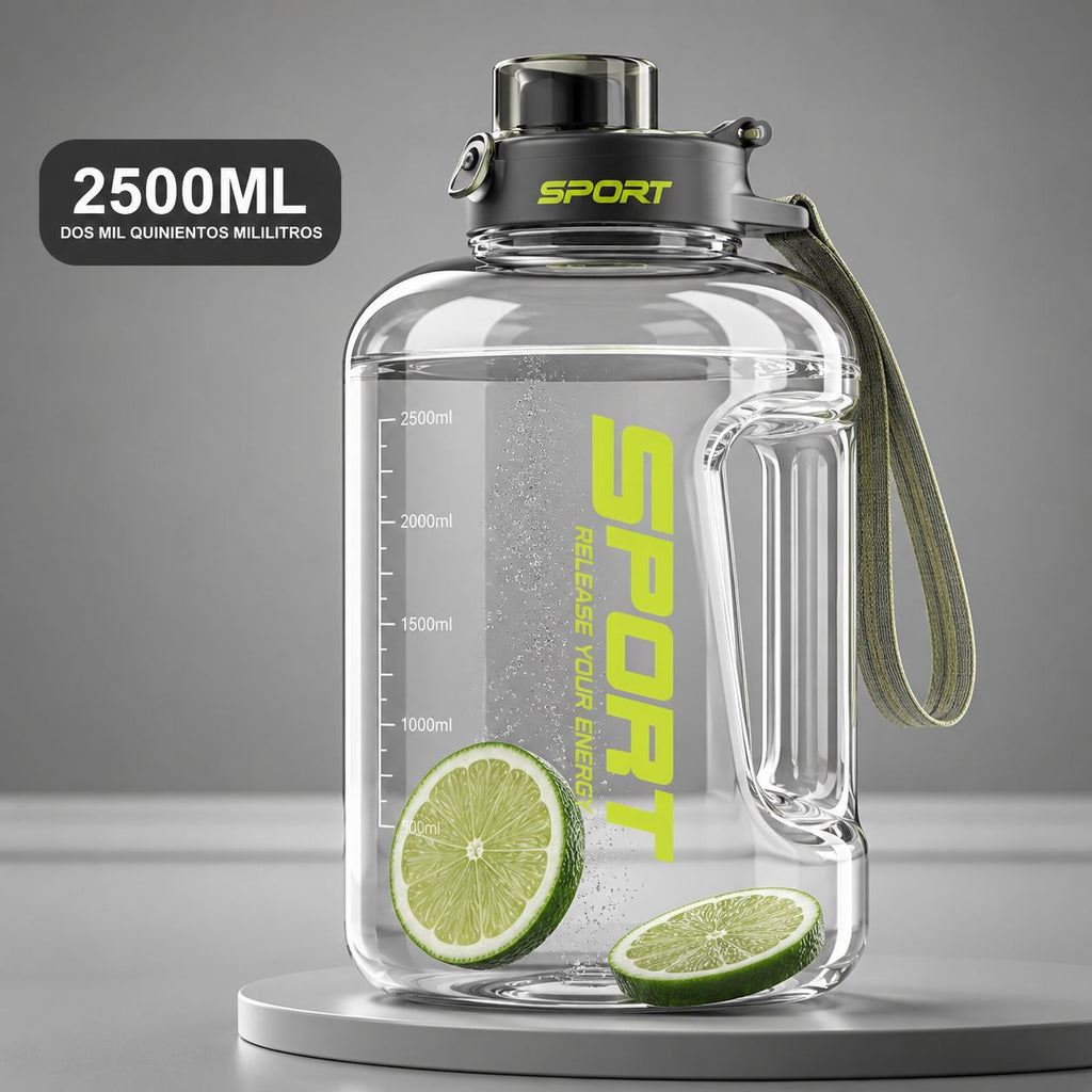 BOTELLA DE AGUA DE GRAN CAPACIDAD CON TAPA DE PAJITA